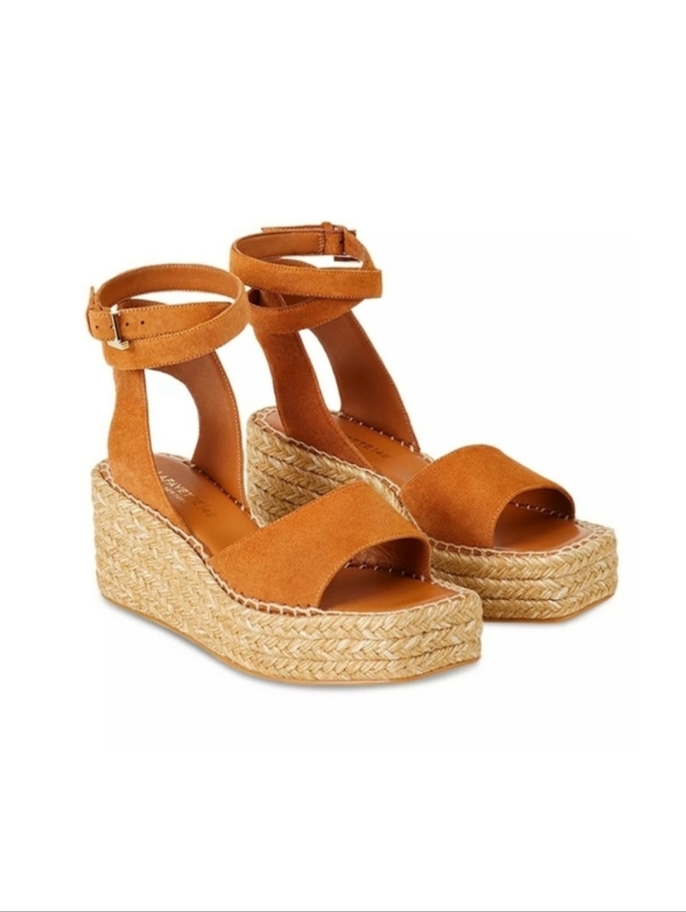 Lafayette 148 New York | Margot Suede Platform Espadrille Sandals Brown‎ Size 10